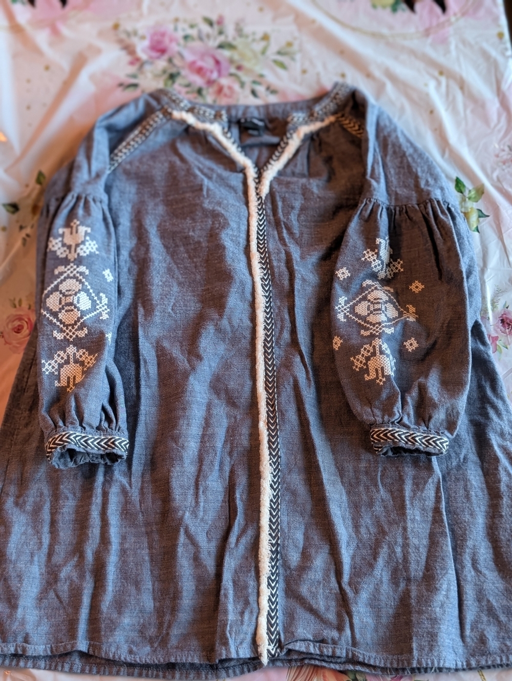 art class Denim-Textured Tunic/ Dress/ Size Girl 4/5